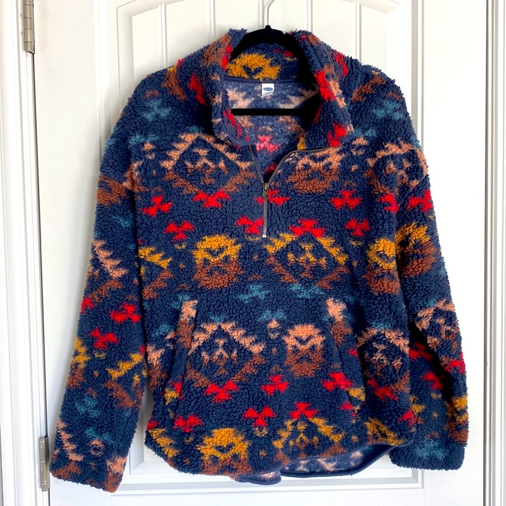 AZTEC SHERPA PULLOVER SIZE L